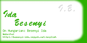 ida besenyi business card